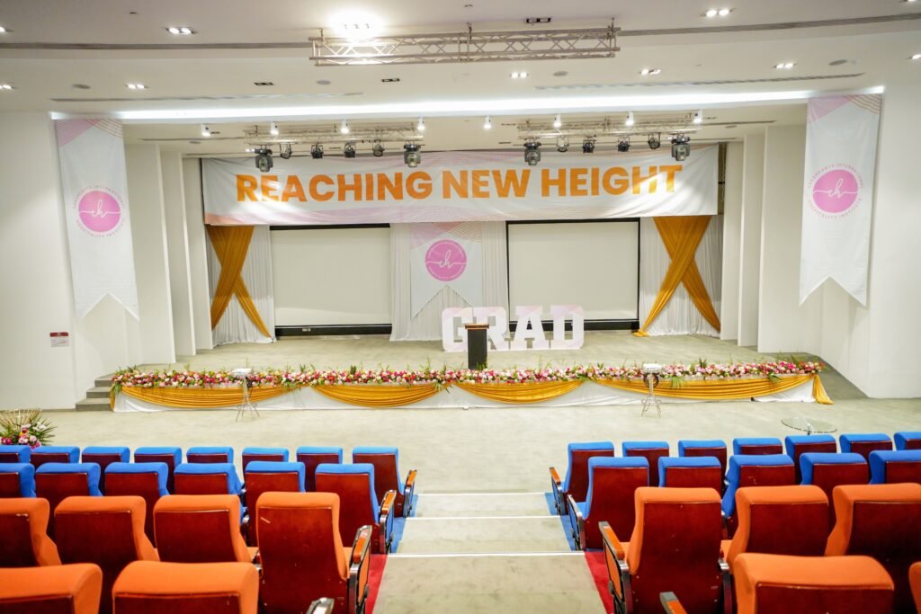 CIHI graduation hall set for the Reaching New Heights ceremony